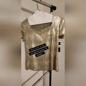 Metallic Gold Bebe Shirt